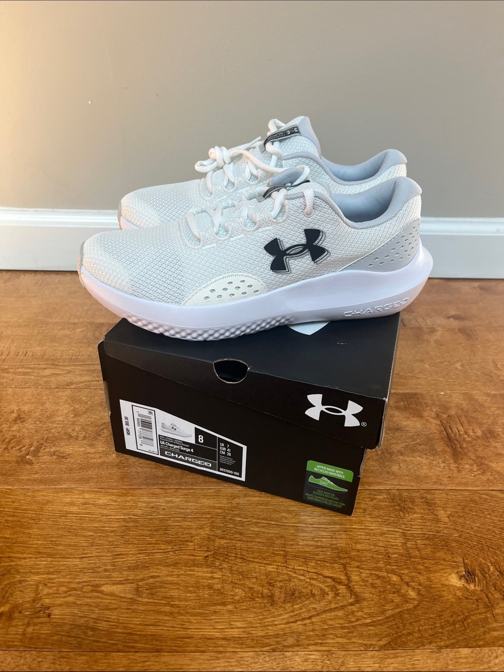 NEW IN BOX! Under Armour Men’s Charged Surge 4 Tennis Shoes - 8